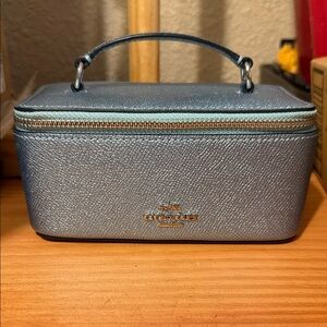 Coach Metallic Blue Vanity Case